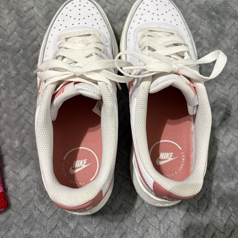 Nike White and Pink Athletic Shoes